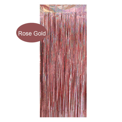 Bachelorette Party Decorations Sequin Backdrop Curtain 2m Tinsel Foil Birthday Curtain Wedding Birthday Party Decorations