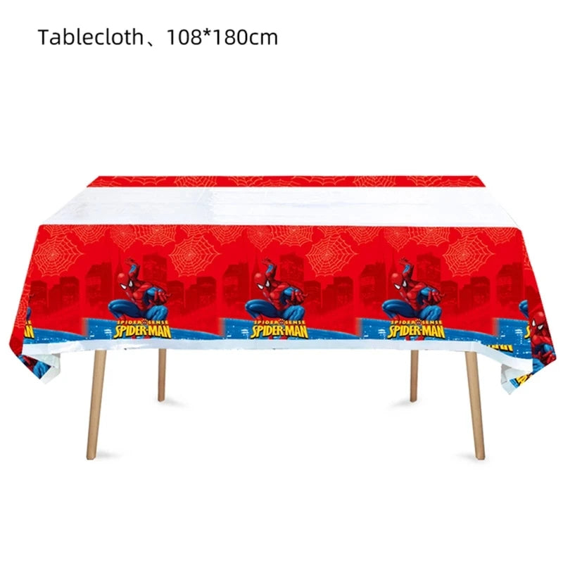 Tablecloth Decorations Spiderman Birthday Party Supplies Spider And His Amazing Friends Table Cover Baby Shower for Kids Gifts