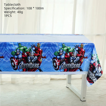 Tablecloth Decorations Spiderman Birthday Party Supplies Spider And His Amazing Friends Table Cover Baby Shower for Kids Gifts