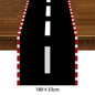 Racing Car Table Runner Tablecloths Table cover checkered flag racing road track kids Race Car Themed birthday Party Decoration
