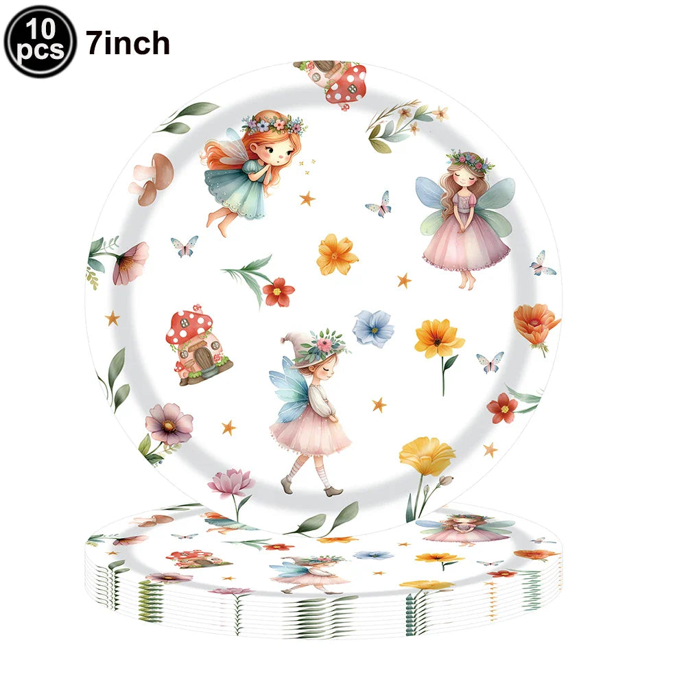 Butterfly Birthday Party Decoration Disposable Party Plates Cup Napkin Tablecloth Butterfly Knìfe Birthday Decoration Baby Showe