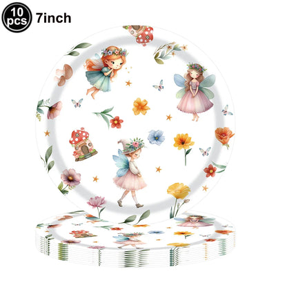 Butterfly Birthday Party Decoration Disposable Party Plates Cup Napkin Tablecloth Butterfly Knìfe Birthday Decoration Baby Showe