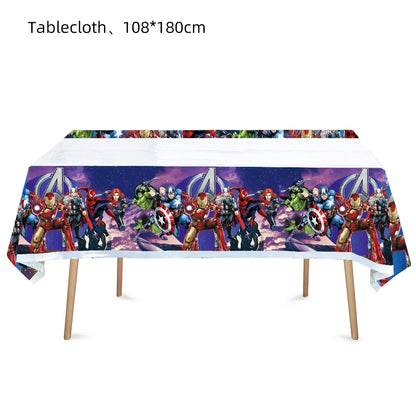 Tablecloth Decorations Spiderman Birthday Party Supplies Spider And His Amazing Friends Table Cover Baby Shower for Kids Gifts