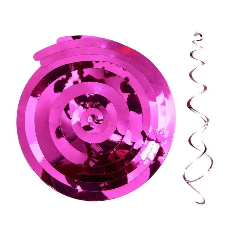 6pcs Party Spiral Decoration Birthday Party Wedding Decorative Ornaments Foil Swirls Banner Tassels Garland