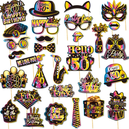 Birthday Party Decoration Photo Props 30 40 50 Birthday Party Glasses Decoration