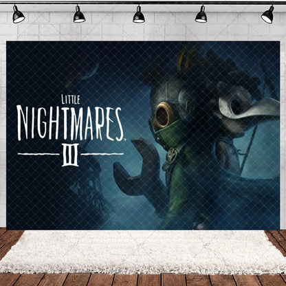 Game L-Little Nightmaresd 3 Birthday Party Decorations Balloons Banner Cake Topper Anime Backdrop Halloween Decor Kids Gifts