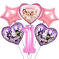 Pink Robloxed Theme Birthday Party Decorations Tableware Set Balloons Cups Plates Banner Backdrop for Girls Baby Shower Supplies