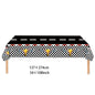 Racing Car Table Runner Tablecloths Table cover checkered flag racing road track kids Race Car Themed birthday Party Decoration