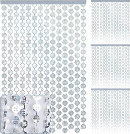 Disco Party Decorations Silver Foil Fringe Curtains Photo Backdrop for The 70s & 80s Last Disco Bachelorette Decades Party Decor