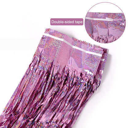 Bachelorette Party Decorations Sequin Backdrop Curtain 2m Tinsel Foil Birthday Curtain Wedding Birthday Party Decorations