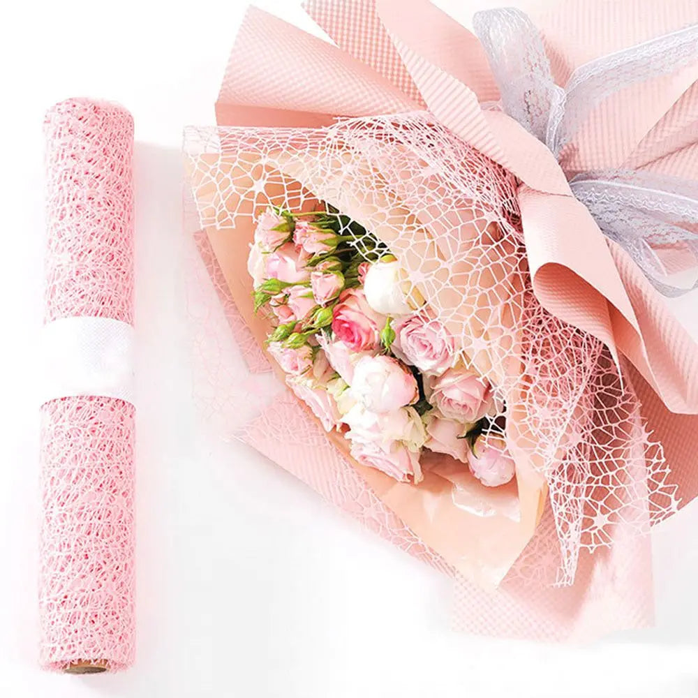 1PC Hollow Party Supplies For Birthday Festival Round Decorative Scrapbook Bouquet Wrap Wrapping Paper Wedding Decoration