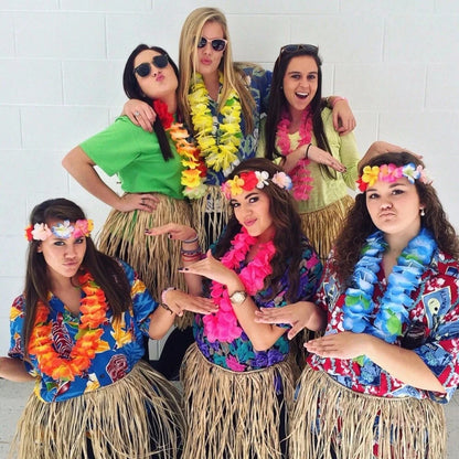 Hawaiian Party Decorations Artificial Flower Garland Summer Tropical Aloha Hawaii Party Supplies Wedding Birthday Flamingo Decor