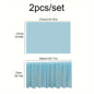 2pcs Tablecloth Set Disposable Solid Color Table Cover Table Skirts Rectangular Paper Table Covers With Long Skirting For Party