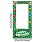 Happy Birthday Theme Party Decorations Photo Booth Frame Props Pixel Kids Game Decor Pixeled Background Banner Party Supplies