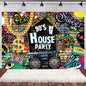 90’S Disco Party Decorations Back To 90s Backdrop Women Men Friend Birthday Music Party Disposable Tableware Balloon CakeTopper