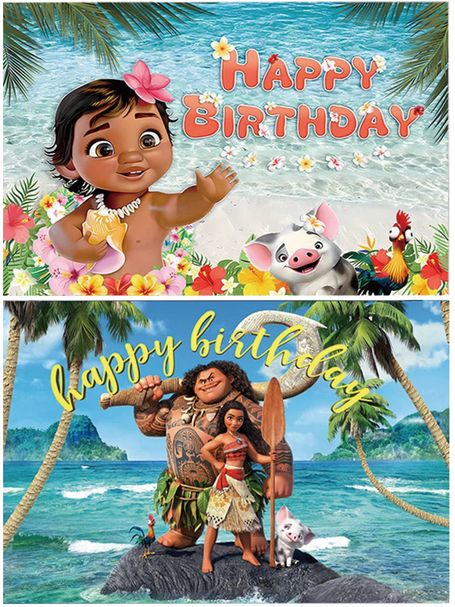 Moana Party Decoration Vaiana Oceania Party Favors Gifts Supplies Backdrop Birthday Decorations Christmas Stocking Fillers