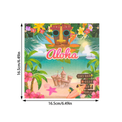 Tropical Party Decorations  Hibiscus Flower Garland Strawberry Cups Luau Grass Table Skirt Summer Beach Hawaiian Party Supplies