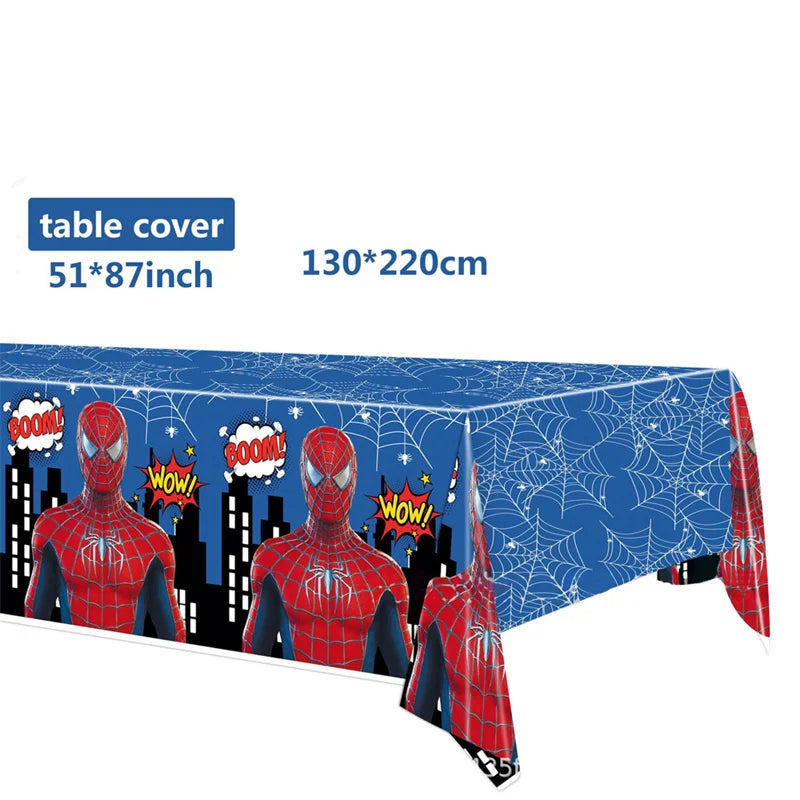 Tablecloth Decorations Spiderman Birthday Party Supplies Spider And His Amazing Friends Table Cover Baby Shower for Kids Gifts