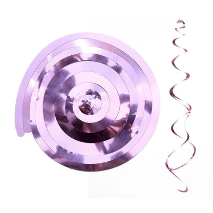6pcs Party Spiral Decoration Birthday Party Wedding Decorative Ornaments Foil Swirls Banner Tassels Garland