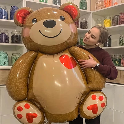 Large Bear Balloon Birthday Wedding Party Decoration Background Huge Bear Aluminum Film Decoration Balloons