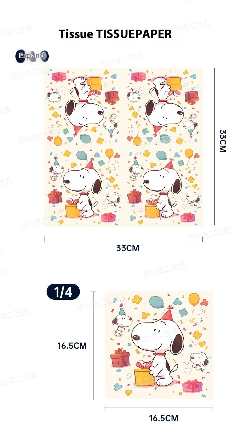 Snoopy Theme Party Decoration Layout Props Disposable Paper Plates Paper Towels Tablecloth Tableware Set Birthday Party Supplies