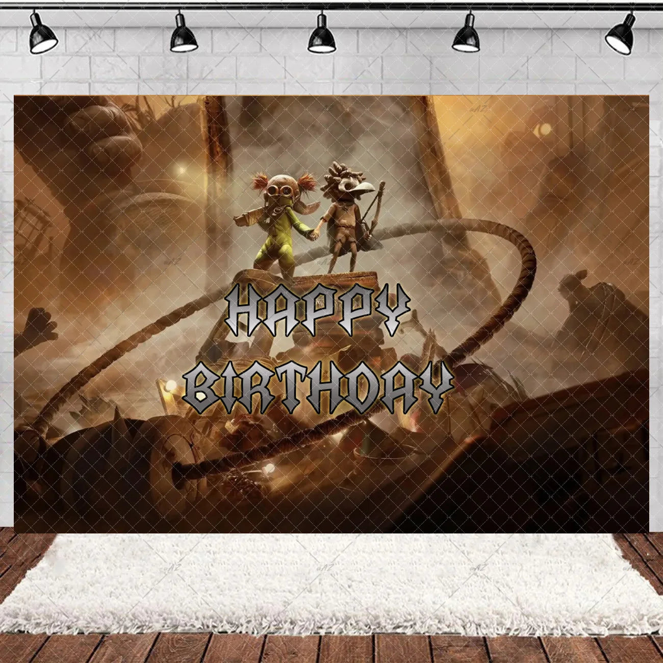 Game L-Little Nightmaresd 3 Birthday Party Decorations Balloons Banner Cake Topper Anime Backdrop Halloween Decor Kids Gifts