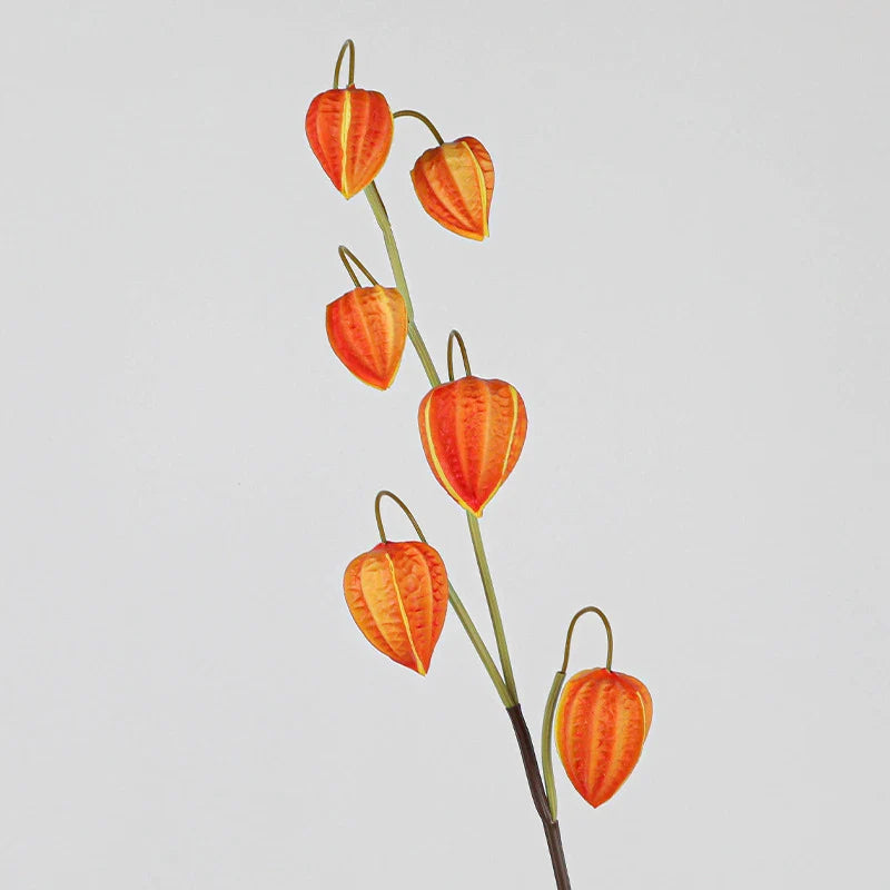 Home Party Wedding Decoration 1 PCS 71 Cm Beautiful Artificial Long Stem Red Lantern Flowers Silk Flowers