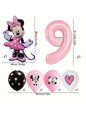 Minnie-themed Birthday Party Decorations, Decorations for Family and School Gatherings, Set of Latex Balloons and Foil Balloons