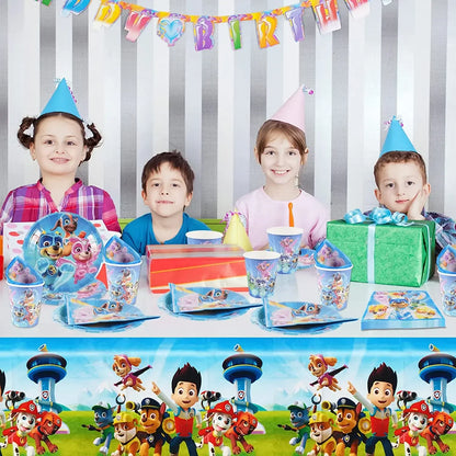 Paw Patrol Table Decoration Table Cloth Birthday Supplies Dog Party Decorations Disposable Table Cover Waterproof Party Supplies