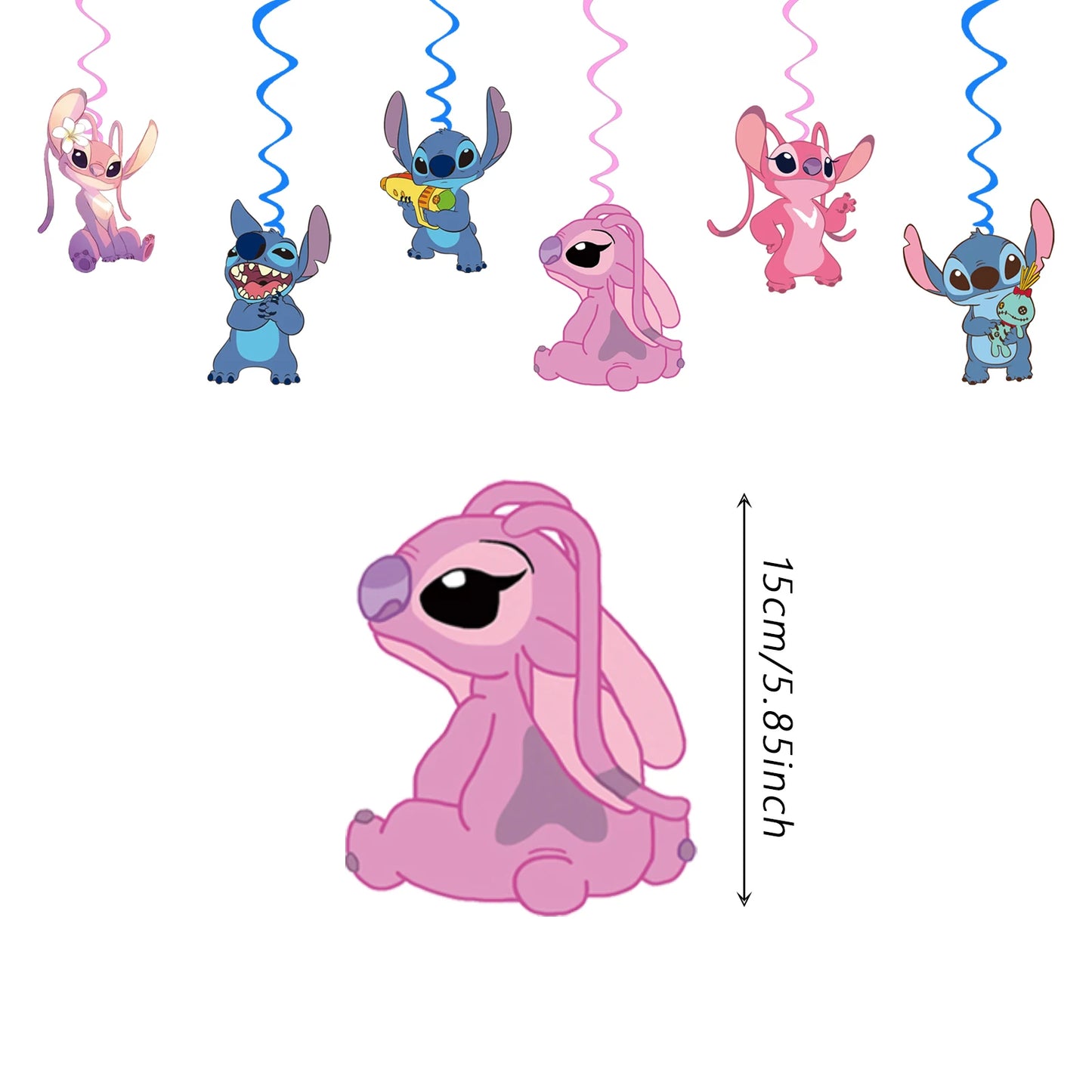 Stitch Party Supplies, Birthday Banner,  Hanging Swirls For Stitch Party Decorations，Stitch birthday party decorations
