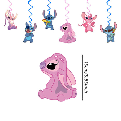 Stitch Party Supplies, Birthday Banner,  Hanging Swirls For Stitch Party Decorations，Stitch birthday party decorations