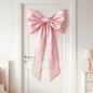 43 x 24 Inches Large Bow Themed Party Decorations Giant Pink Bow Decor Satin Ribbon, Contains Felt Big Pink Bow Wall Decor