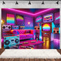 90’S Disco Party Decorations Back To 90s Backdrop Women Men Friend Birthday Music Party Disposable Tableware Balloon CakeTopper