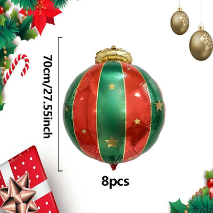 Christmas decoration balloons, Christmas hanging balloons, aluminum foil balloons, Christmas themed New Year decoration balloons