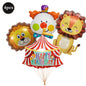 Carnival Theme Party Decoration Self Standing Clown Circus Balloons Happy Sign Banner for Carnival Birthday Party Decor Supplies