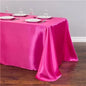 Solid Color Satin Table Cloth Tablecloth Table Cover Overlay For Birthday Wedding Banquet Restaurant Festival Party Supply