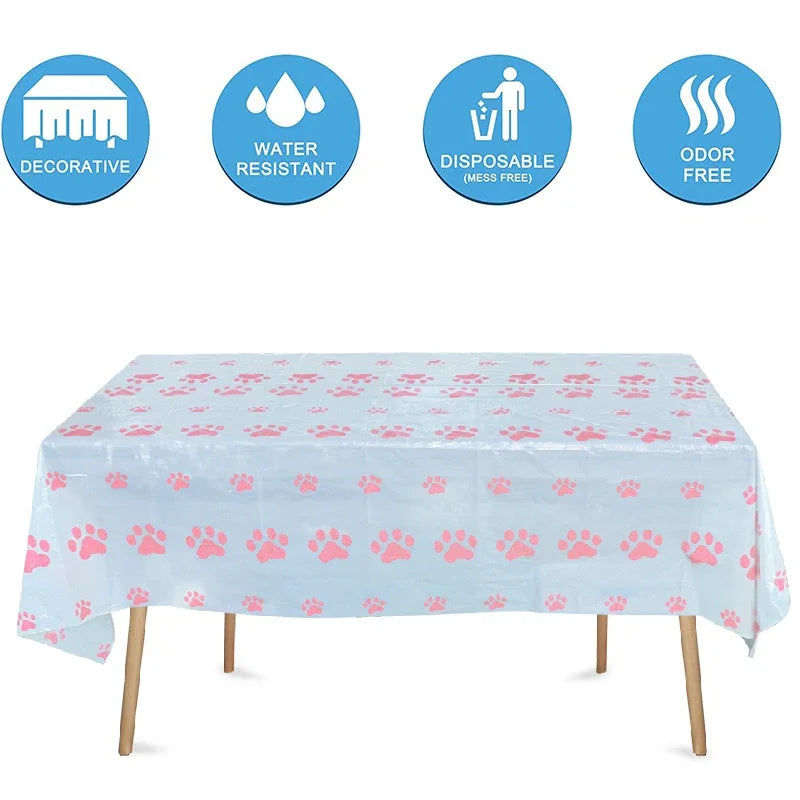 Paw Patrol Table Decoration Table Cloth Birthday Supplies Dog Party Decorations Disposable Table Cover Waterproof Party Supplies