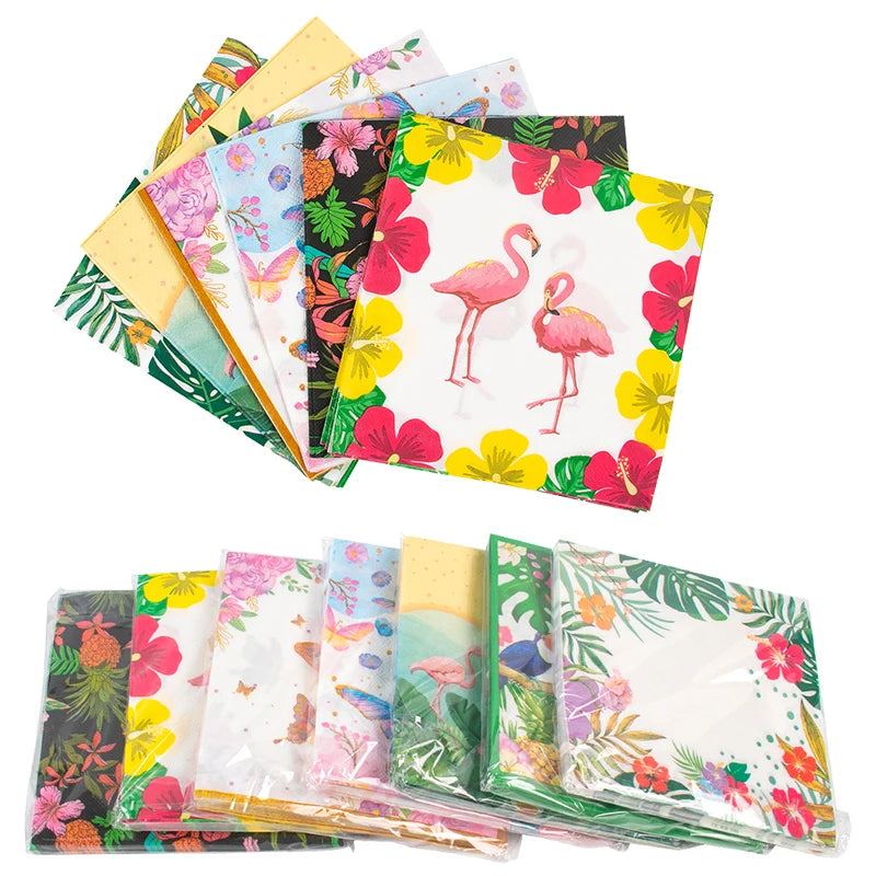 Tropical Party Decorations  Hibiscus Flower Garland Strawberry Cups Luau Grass Table Skirt Summer Beach Hawaiian Party Supplies