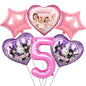 Pink Robloxed Theme Birthday Party Decorations Tableware Set Balloons Cups Plates Banner Backdrop for Girls Baby Shower Supplies