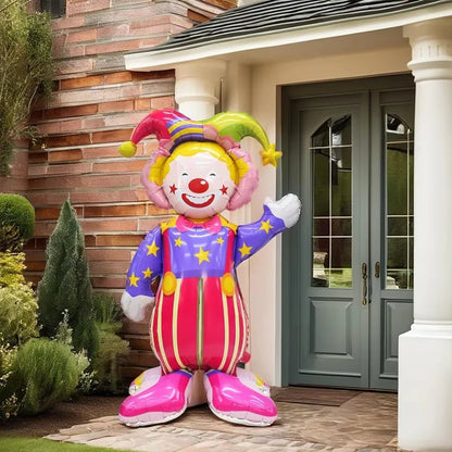 Carnival Theme Party Decoration Self Standing Clown Circus Balloons Happy Sign Banner for Carnival Birthday Party Decor Supplies