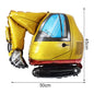 Construction Truck Balloons Excavator Cement Truck Forklift Crane Foil Balloon Kid Boys Birthday Party Construction Theme Decors