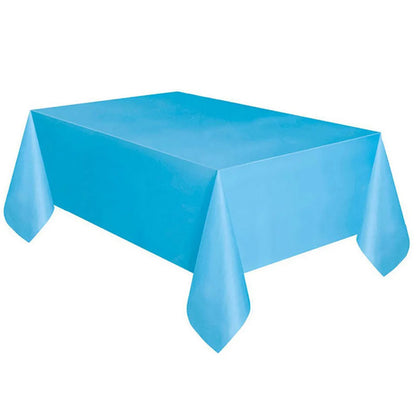 Large Plastic Rectangle Table Cover Cloth Wipe Clean Party Red White Black Tablecloth Covers for Birthday wedding christmas