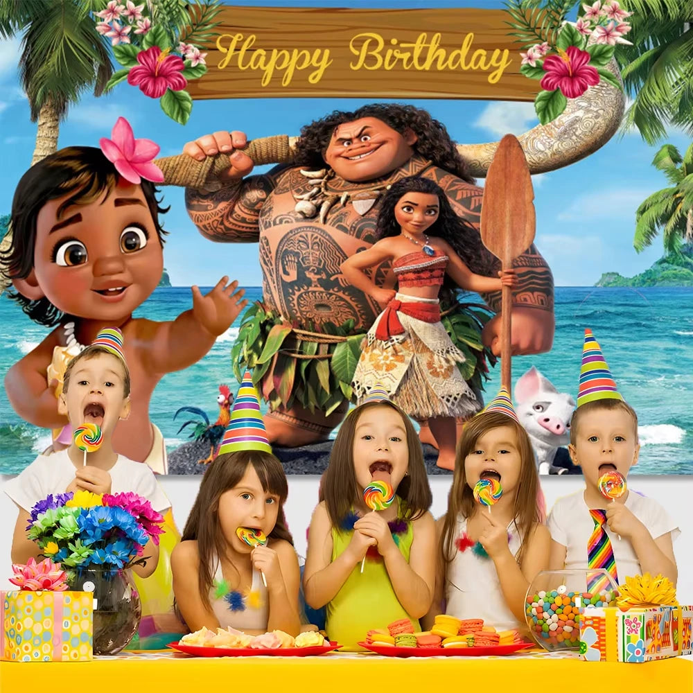 Moana Party Decoration Vaiana Oceania Party Favors Gifts Supplies Backdrop Birthday Decorations Christmas Stocking Fillers