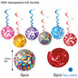 Music Disco party Banner Garland Hanging swirls decoration retro party Back To The 80s 90s hip hop disco party decoration Banner