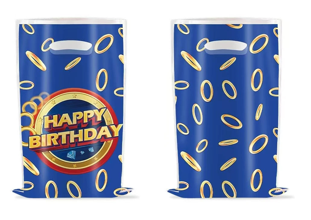 Sonic boys and girls' birthday party decorations, baby party decorations, disposable tableware stickers，tablecloths，back drop。
