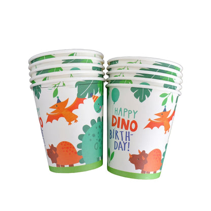 Cartoon Dinosaur Birthday Party Decorations Latex Balloons Baby Shower Cup Plate Napkins Straw Kids Favors For Party Supplies
