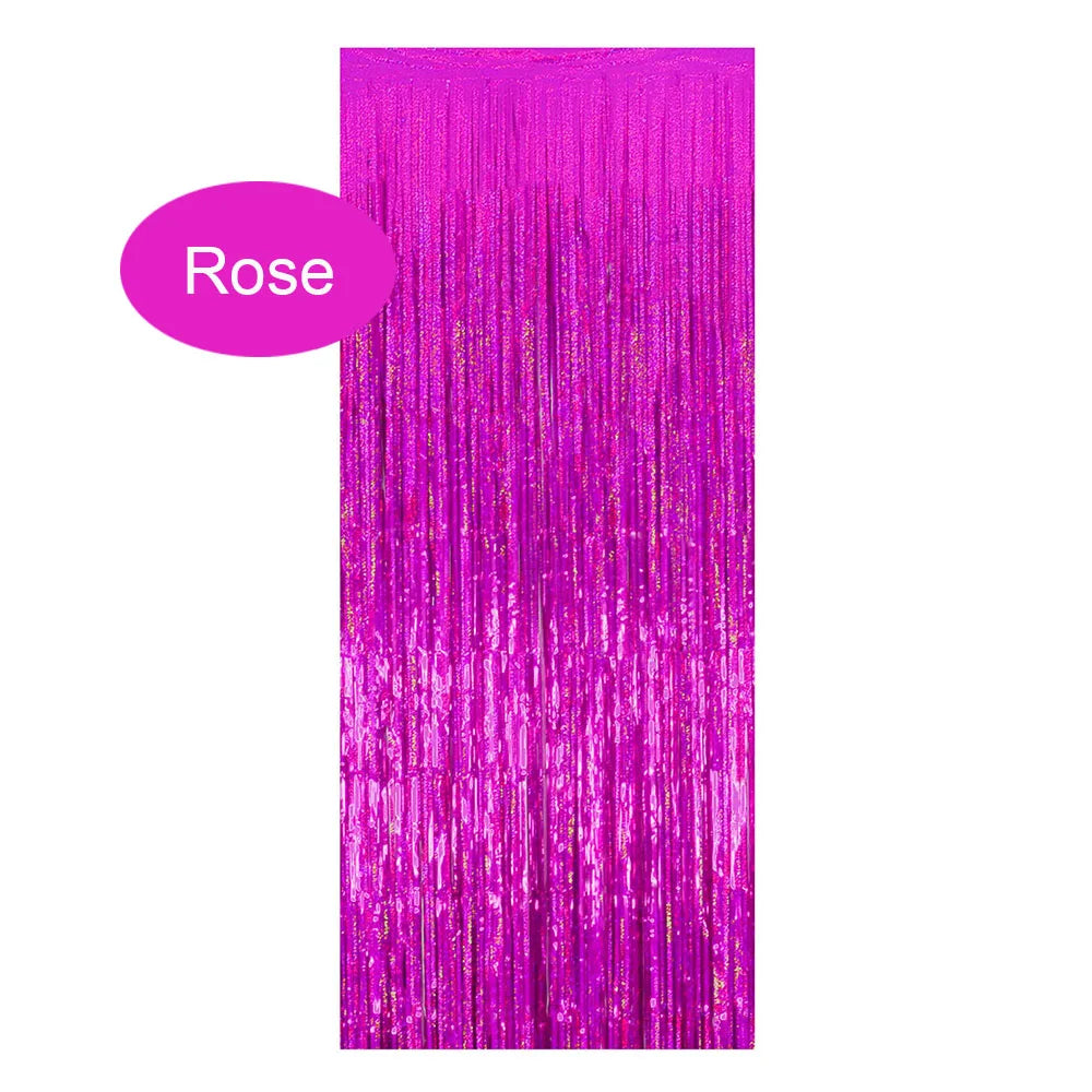 Bachelorette Party Decorations Sequin Backdrop Curtain 2m Tinsel Foil Birthday Curtain Wedding Birthday Party Decorations