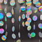 Disco Theme Heart Round Paper Garland Birthday Party Decorations Background Wall Hanging Banners Holiday Festival Photo Props