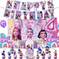 Kpop Demon Hunters Theme Disposable Tableware Set Party Supplies Huntrix Saga Boys Cake Toppings Hanging Cloth Party Decoration