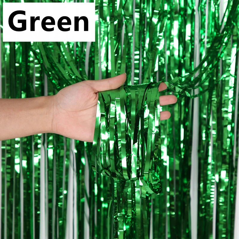 3/2/1Pack Party Background Wedding Decoration Foil Fringe Curtain Sequin Bachelorette Photo Backdrop Wall Curtain Birthday Gifts